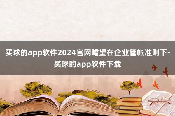 买球的app软件2024官网瞻望在企业管帐准则下-买球的app软件下载