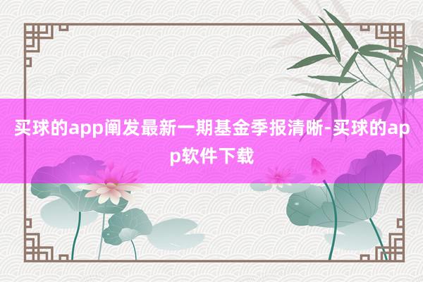 买球的app阐发最新一期基金季报清晰-买球的app软件下载