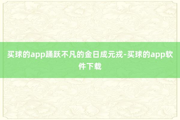 买球的app踊跃不凡的金日成元戎-买球的app软件下载